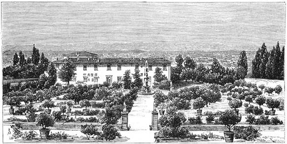 De koninklijke villa Castello.