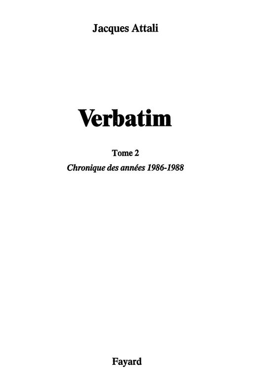 Verbatim II