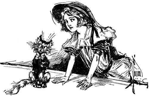 Image i103.jpg: Dorothy and the Cat Illustration