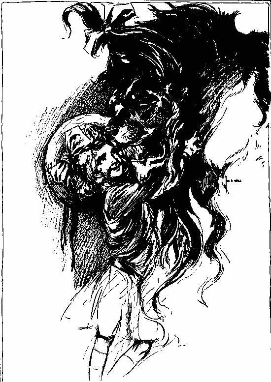 Image i183.jpg: DOROTHY THREW HER ARMS AROUND THE LION'S NECK