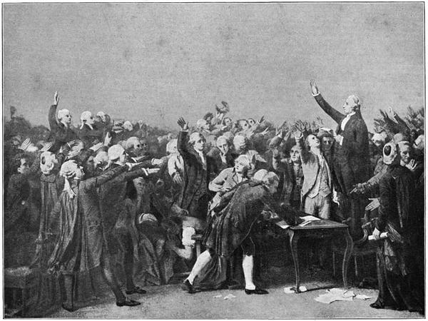 De eed in de Kaatsbaan. 20 Juni 1789.