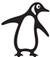 Penguin walking logo
