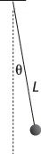 Ein einfaches Pendel der Länge L, gestartet am Winkel Θ