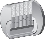 Zylinderschloss ohne eingesteckten Schlüssel