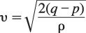 Geschwindigkeit per Bernoulli-Gleichung über den Druckunterschied bestimmen