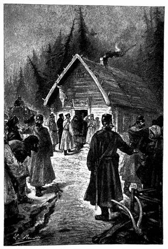 Der Landauer langte vor dem Kabak an (S. 93.)